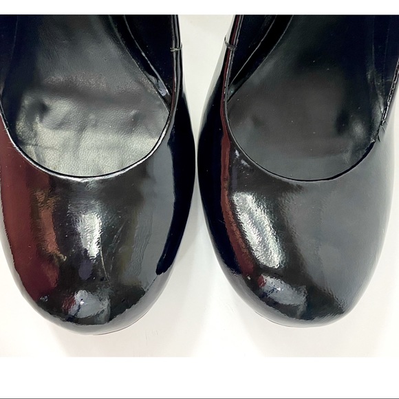 TORY BURCH black leather pumps, heels, 7.5, EUC! GREAT BUY, BEAUTIFUL! - Picture 9 of 13